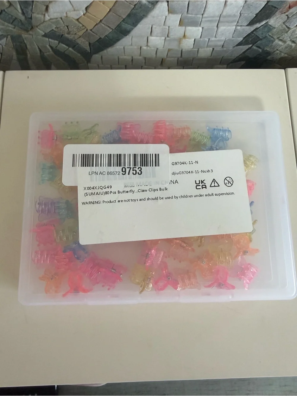 Colorful Mini Butterfly Hair Claw Clips - Assorted Pastel Colors